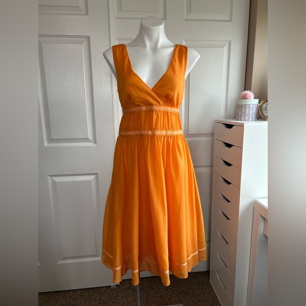 Banana Republic Orange Sleeveless Dress
